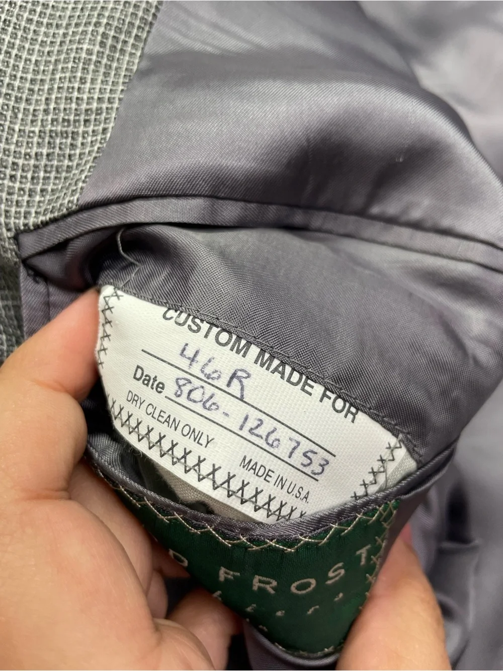 Men's Light Gray Two-Button Blazer